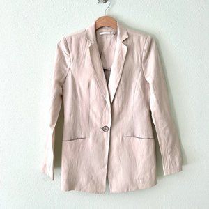 Elaine Kim Cupro Fitted Blazer in Taupe Size 4